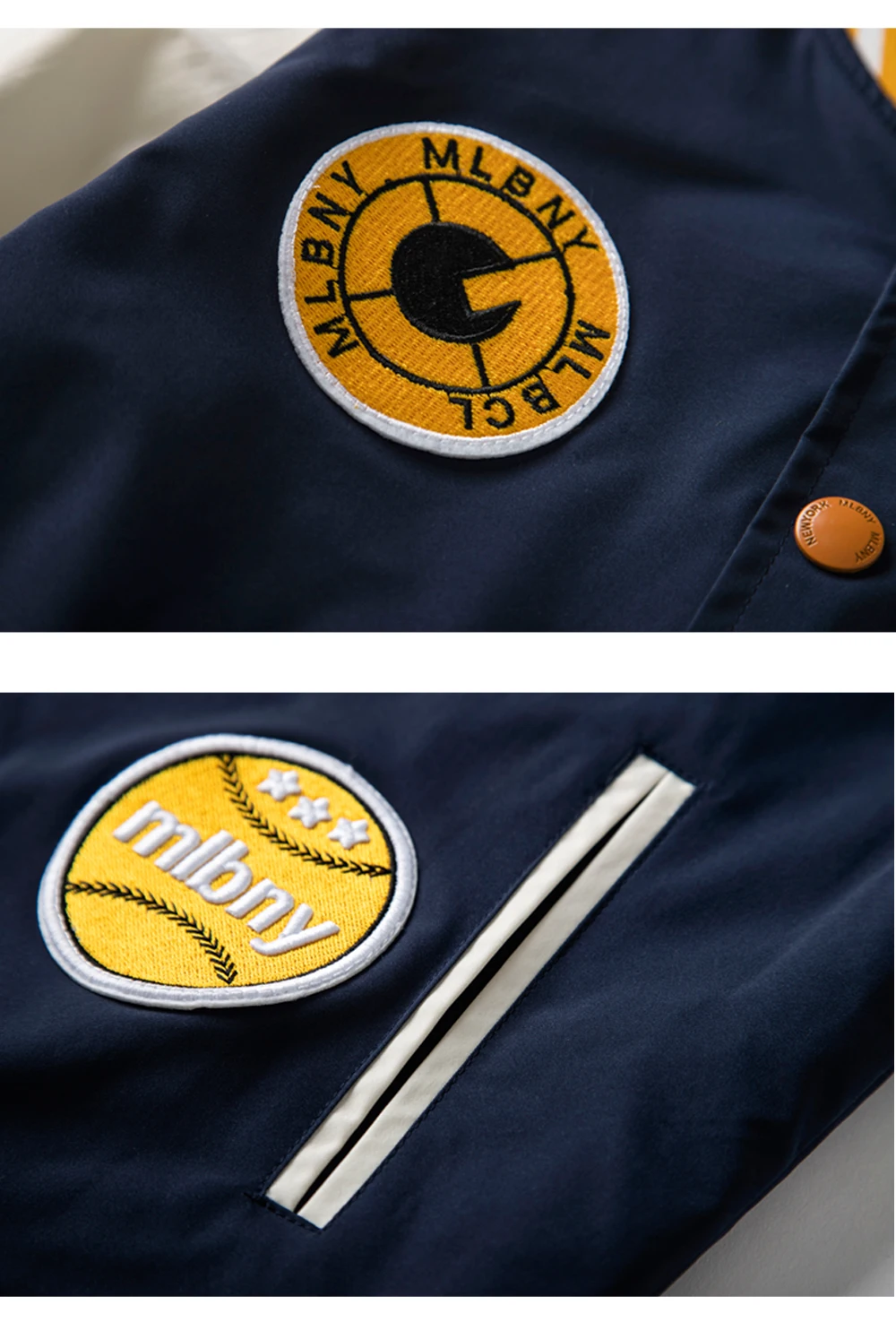 

Embroid Men's Baseball Jacket Uniform for Spring&Autumn&Winter Unisex Couple Coat Boyfriend Style