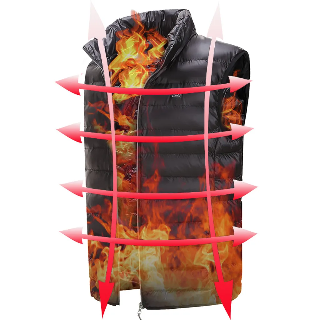 Новинка 2019 года. Теплый жилет Electri из графенового углеродного волокна.