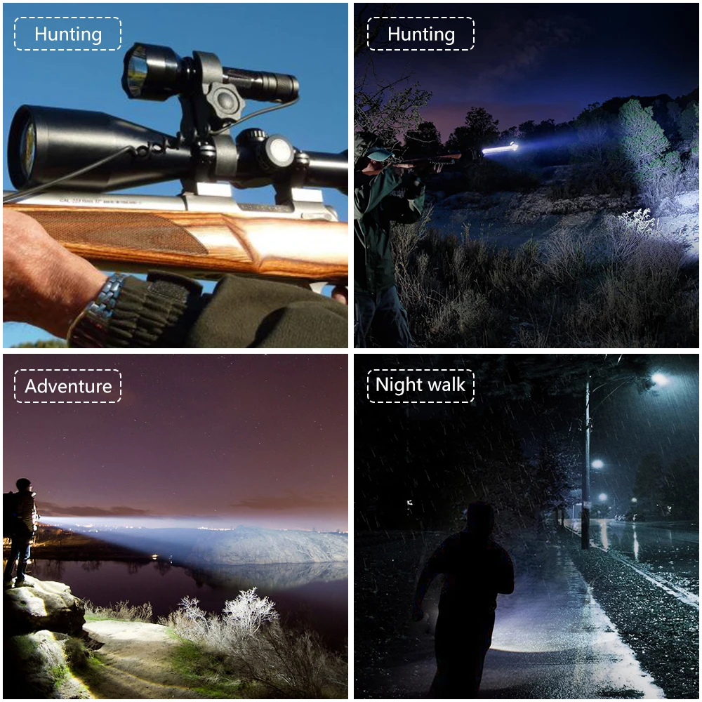 

Super Bright LED Flashlight 18650 T6/L2 Torch 5Modes Lanterna Night Riding Camping Hiking Hunting Cycling Light 1Mode