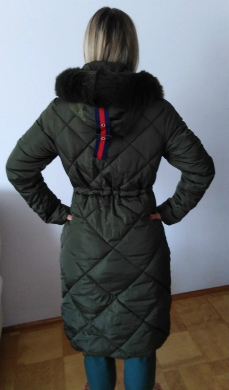 2019 зимнее большое меховое пальто утолщенная парка женское простроченное тонкое