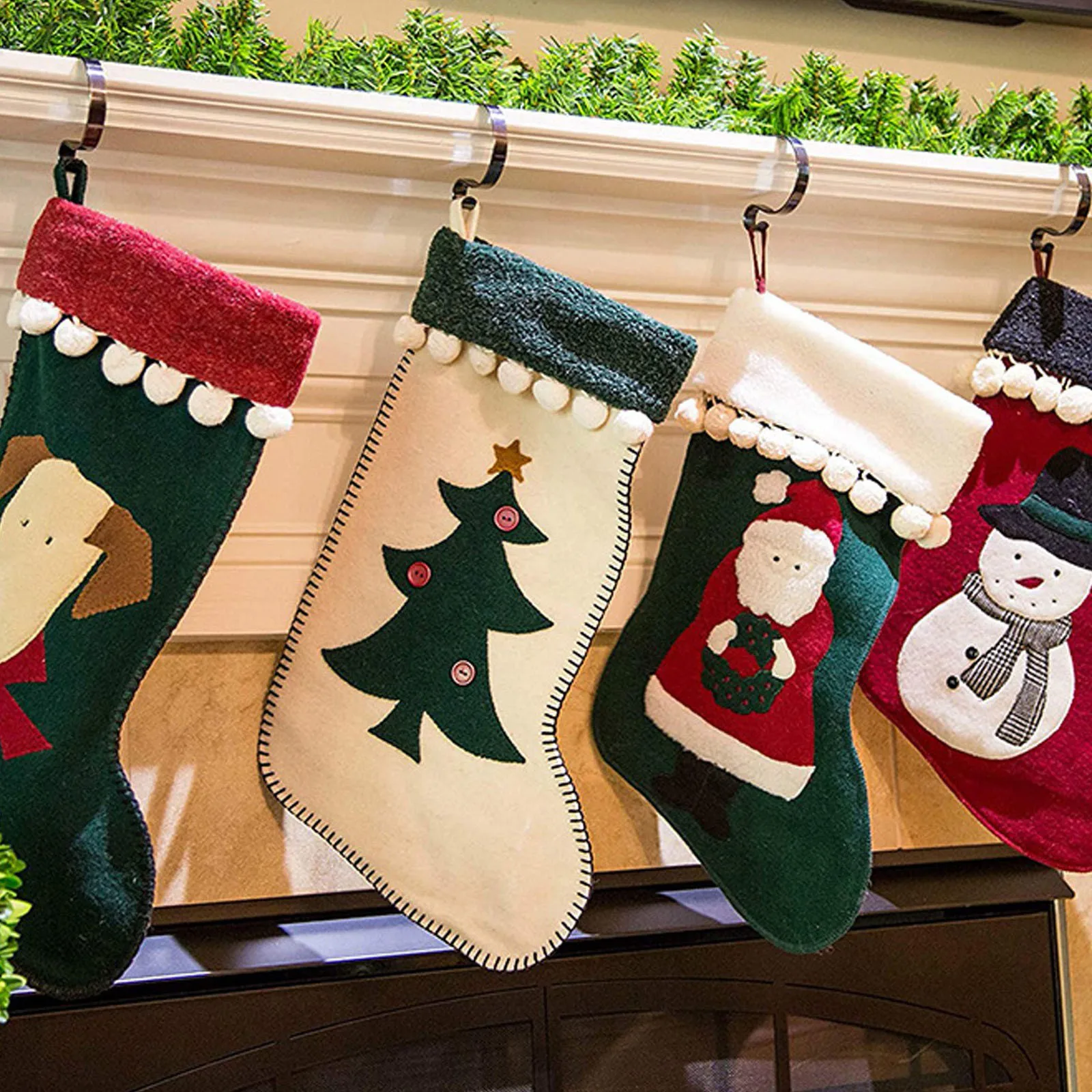 Рождественская подвеска для камина металлическая подставка украшений новый год