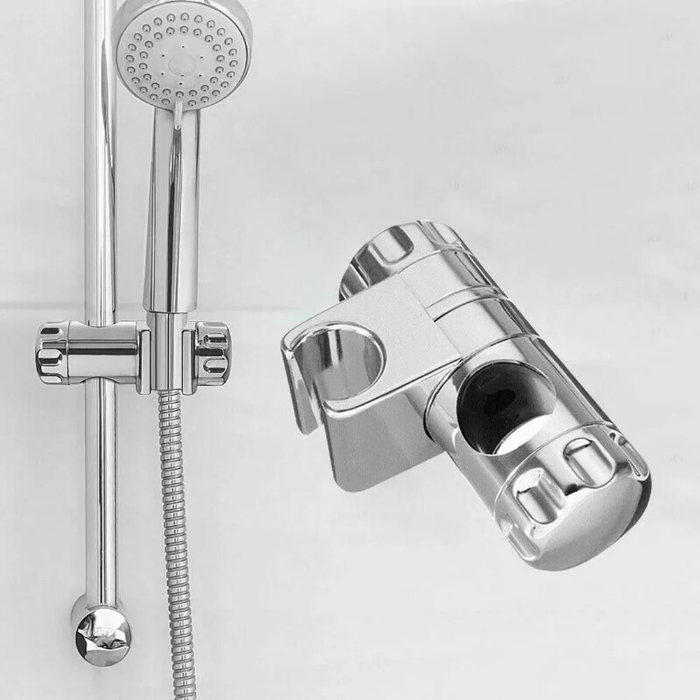 

Chrome Shower Rail Head Slider Holder Adjustable 18-25mm Universal Bracket Bathroom Pipe Shower Heads Holders Brackets Racks