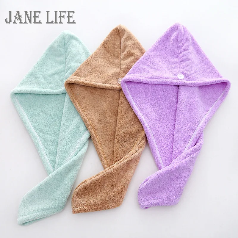 

Magic Microfiber Shower Cap Hair Fast Drying Dryer Towel 25cmx65cm Bath Wrap Hat Quick Cap Turban Dry Bathroom Shower Cap Goods