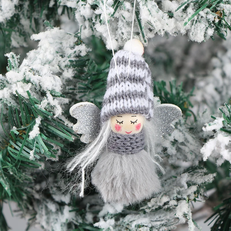

1Pc Lovely Christmas Mini Plush Angel Dolls Xmas Tree Ornament Christmas Decor