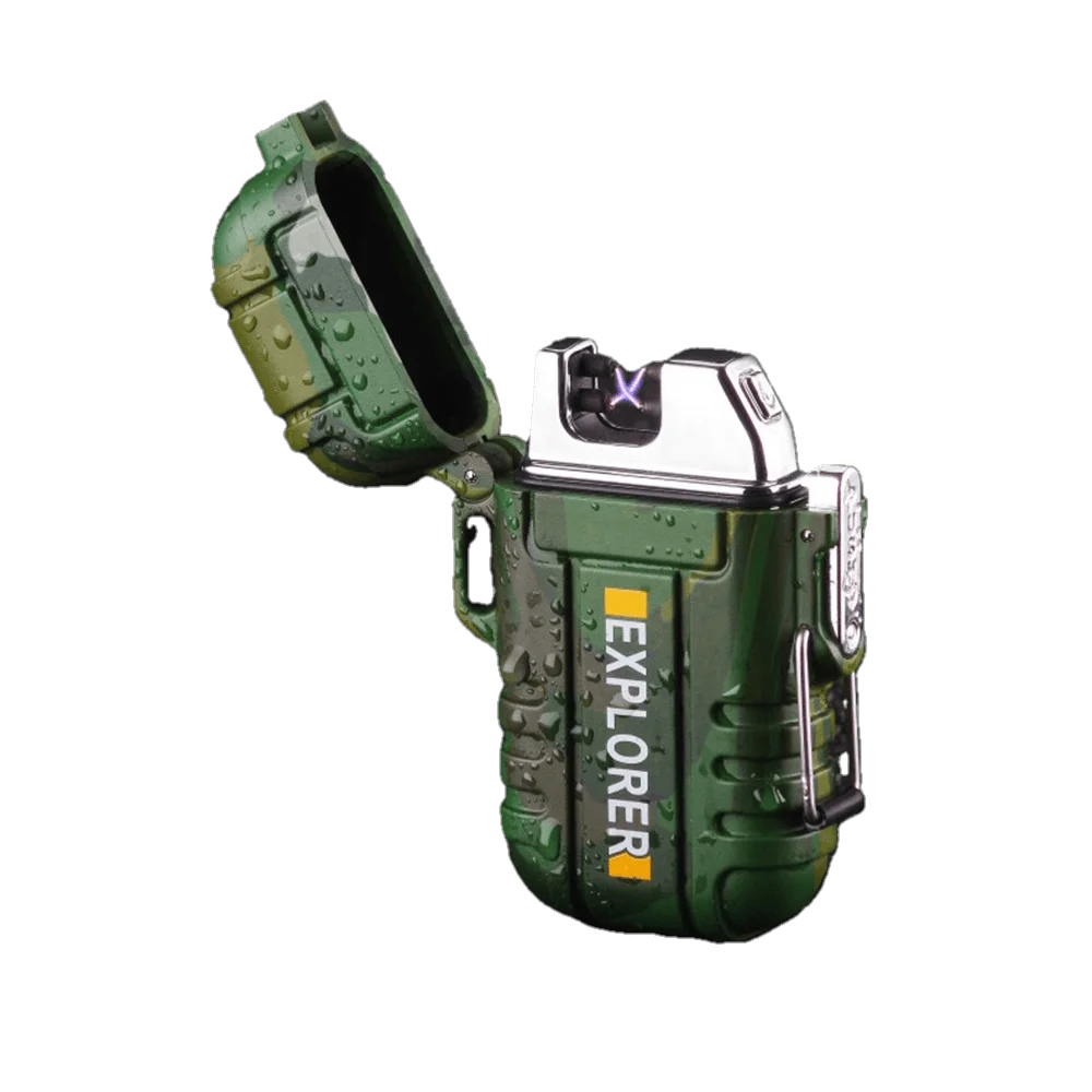 

Waterproof USB Plasma Lighter Double Arc Lighter For Outdoor Camping Sports Cigarette Lighter For Smoking Camping gadget