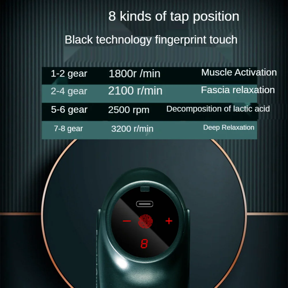 

Massage Tissue Muscle LCD Display Abs Gun Deep Percussion Neck Shoulder Back Slimming Exercisin Pain Relief Relaxation Slimming