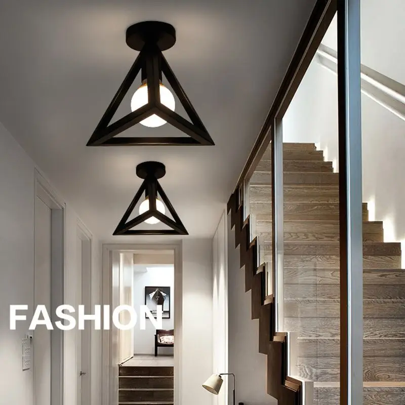 

Vintage Loft Industrial Iron Pendant Lights E27 LED Hanging Lamp Shade For Living Room Bedroom Kitchen Balcony Porch Decor