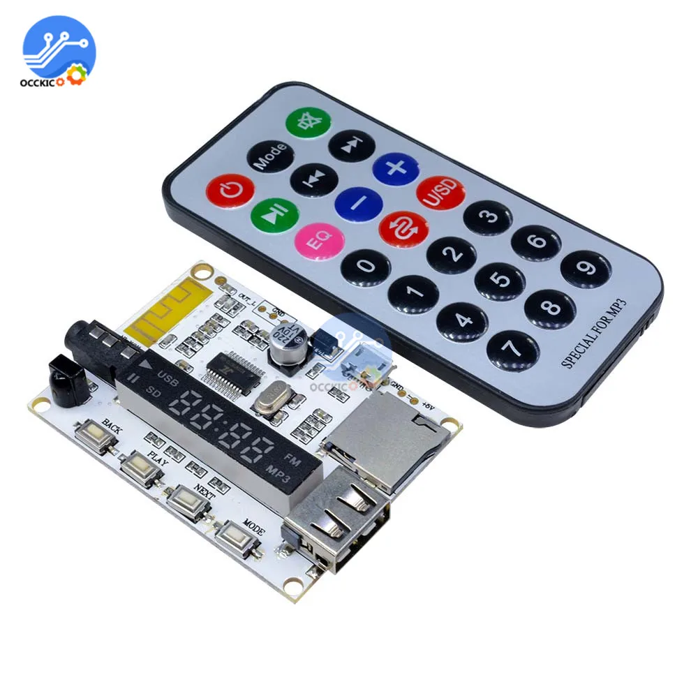 Bluetooth MP3 декодер плата dac equipo de sonido плеер модуль FM радио USB/TF ЖК-пульт дистанционного управления цифровой аудио декодер