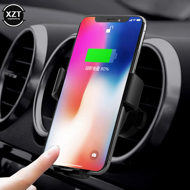 Автомобильное беспроводное зарядное устройство Qi для iPhone XS Max X XR 8 быстрая