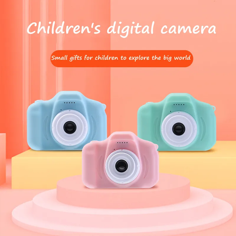 

DEWANG Мини мультфильм фото камера игрушки 2 дюймов HD экран Детская Цифровая камера видео рекордер видеокамера игрушки для детей девочка подар...