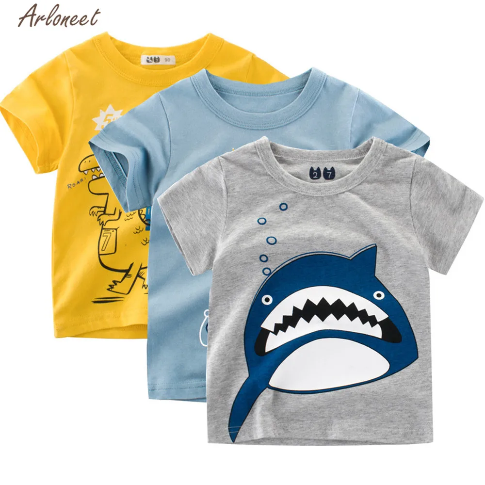 Детская футболка с короткими рукавами ARLONEET летняя хлопковая Футболка мультяшным