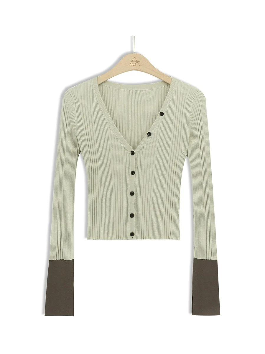 

Soft milk blue sweater 2020 autumn new female Korean version of the long-sleeved top with a thin sweater