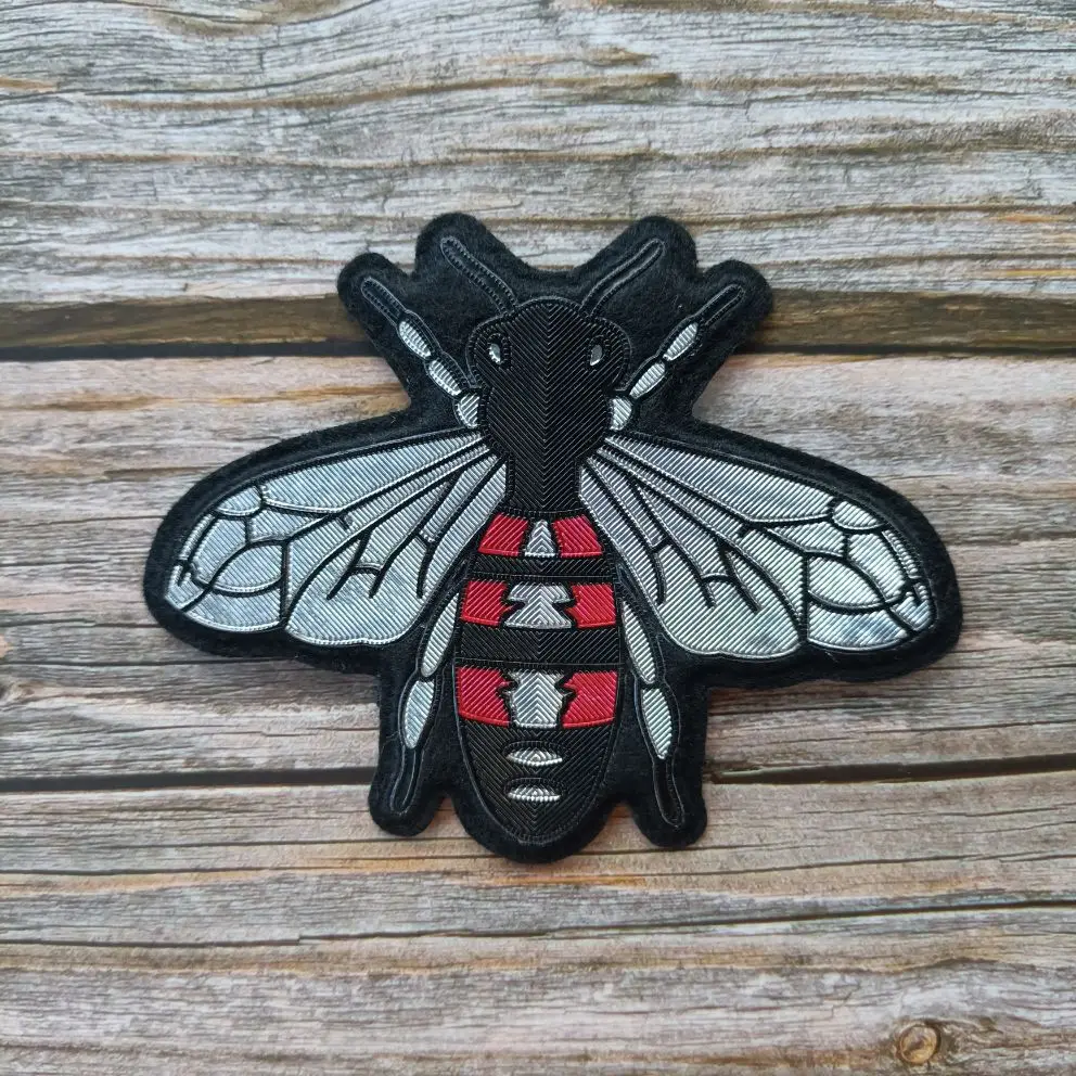 PVC iron-on silk screen printing hot stamping bee snake patches for clothing PA-3414 | Patches