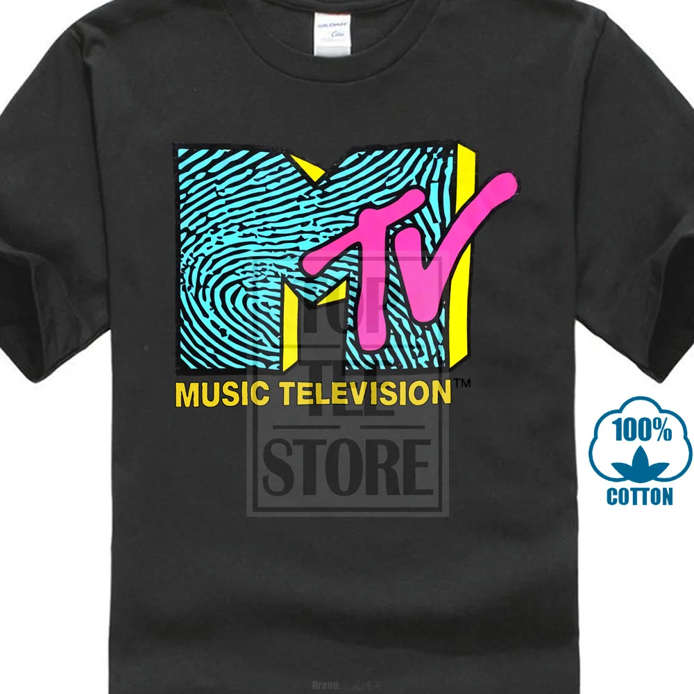 Mtv музыка телевидение Футболка мужская Ретро Рок рэп хип хоп поп ТВ тройник