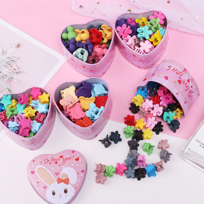 

10/15 pcs New Fashion Girls Small Hair Claw Cute Candy Color Flower Hair Jaw Clip Children Hairpin Kids Gift Hair Accessories