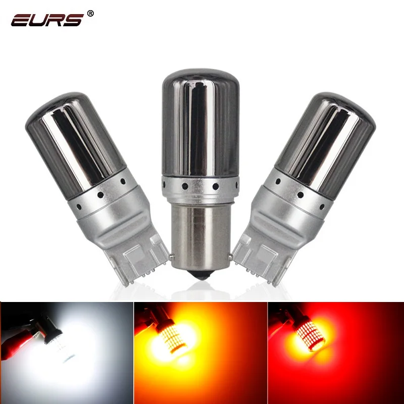 1 шт. S25 Canbus 1156 BA15S P21W BAU15S PY21W T20 7440 W21W светодиодный лампы 3014 144smd безошибочные