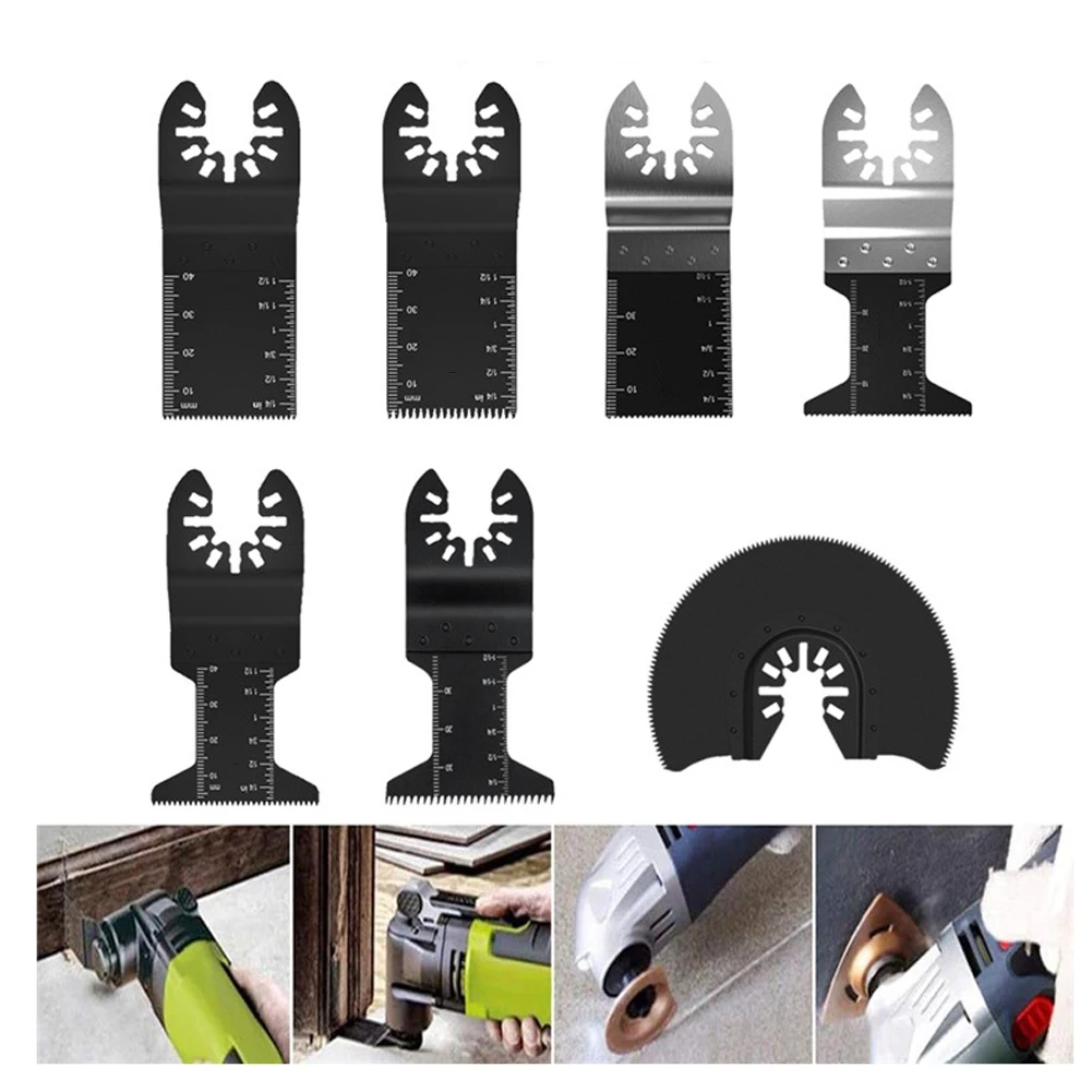 

50ps Universal Saw Blade Set Oscillating Multi Tool Straight Scale Multitools Cutting Wood Saw Blades For Fein Multimaster Power