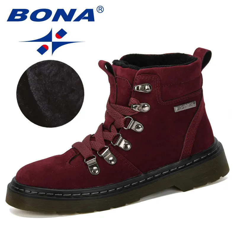 

BONA/Новинка 2019 года; Популярная стильная детская зимняя обувь; Модные ботинки из флока для мальчиков; Студенческие кроссовки; Плюшевые барха...