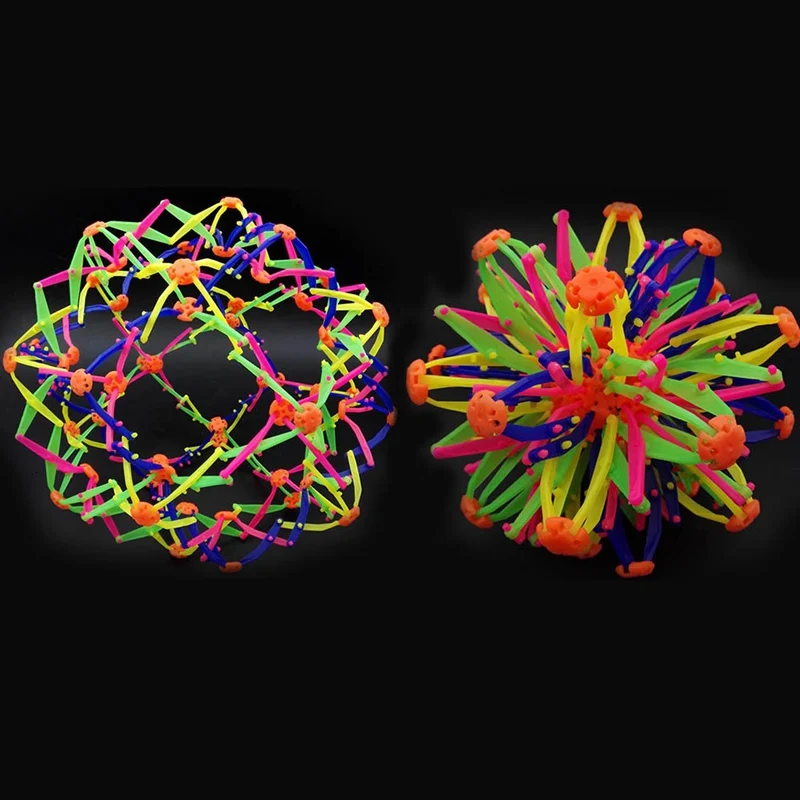 BOLA M&Aacute;GICA retr&aacute;ctil de colores para ni&ntilde;os y ni&ntilde;as, juguete de flores para atrapar a mano, regalo de Navidad divertido-3