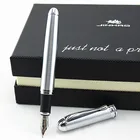 Роскошный бренд Jinhao X750 Серебряная перьевая ручка из нержавеющей стали Средний 18KGP перо Школа Офис имя чернильные ручки подарок Канцтовары
