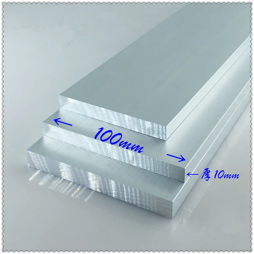 

Aluminium alloy plate 10mmx100mm article aluminum 6063-T5 oxidation width thickness 10mm length 1pcs