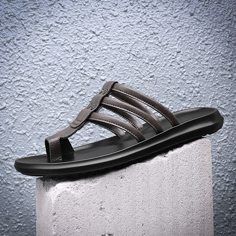 

Sandalias Hombre De Cuero Sandalia Masculina Mens Slip On Sandals Men Beach For Leather Shoes Slippers