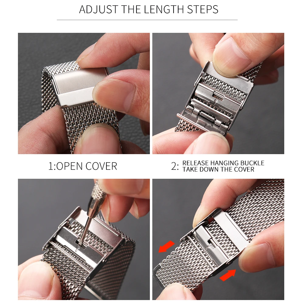

Milanese Loop Bracelet Stainless Steel band For Apple Watch series 1 2 3 42mm 38mm strap for iwatch 4 5 SE 6 40mm 44mm watchband