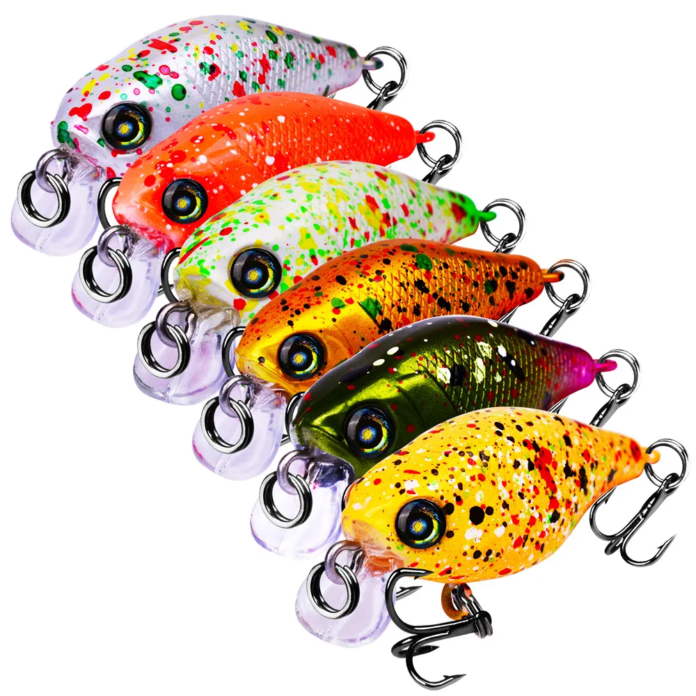 1pcs New 6 Colors Fishing Tackle Lure 4.6cm-1.81" 4.5g-0.16oz Crank Bass Baits Lures with 12# Hooks | Спорт и развлечения