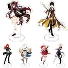 Аниме Genshin Impact фигурка Zhongli Hutao персонаж акриловая модель на подставке тарелка Настольный Декор Барбара милый стоячий знак отличные подарки