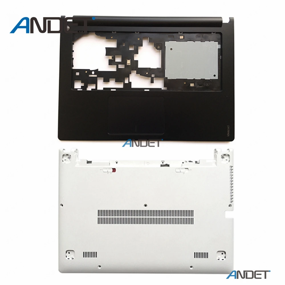 Black White Чехол для lenovo Ideapad S400 S405 S410 S415 S435 S400U S40-70 M40 с подставкой+ Нижняя крышка с тачпадом - Цвет: Black White