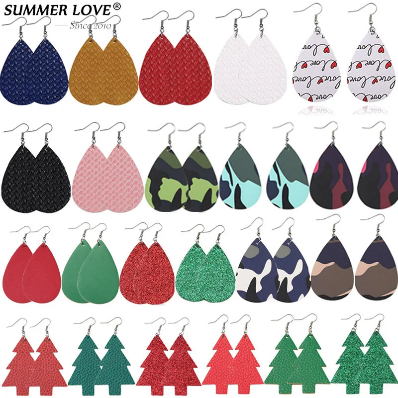 Ювелирные изделия каплевидные серьги из искусственной кожи для женщин