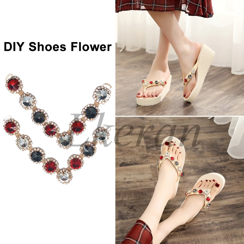 LKERAN новинка 1 шт. триколор кристалл соединители для обуви/Аксессуары рукоделия