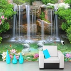 Обои на заказ, 3D стереоскопический водопад, пейзаж, картина для гостиной, дивана, ТВ, фон, самоклеющиеся обои для спальни