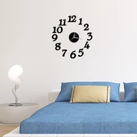new sale diy acrylic mirror fashion wall clock quartz watch large clocks needle europe living room modern home decor stickers