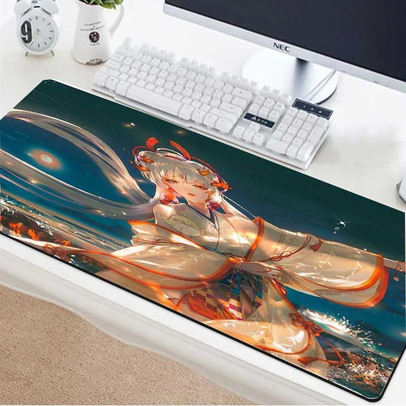 Yuzuoan beauty, 900x400X3 мм, розовые цветы, расширенный игровой коврик для мыши, коврики для мыши, большой размер, Настольный коврик для офиса, Большой Оверлок