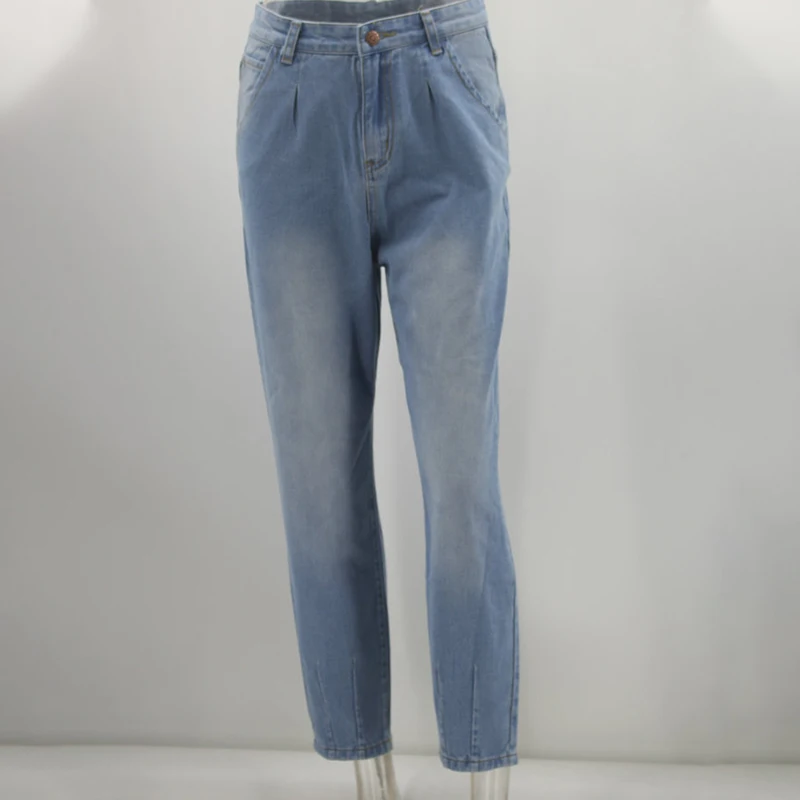

Autumn New High Waist Pockets Jeans Women Solid Straight Long Demin Pants Female 2021 Streetwear Fashion Casual Ladies Bottoms