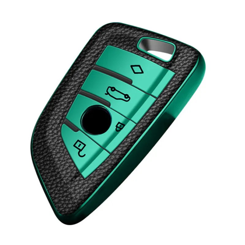 

ТПУ кожаный чехол для автомобильного ключа чехол держатель брелок для BMW X5 F15 X6 F16 G30 7 серия G11 X1 F48 F39 защитные аксессуары