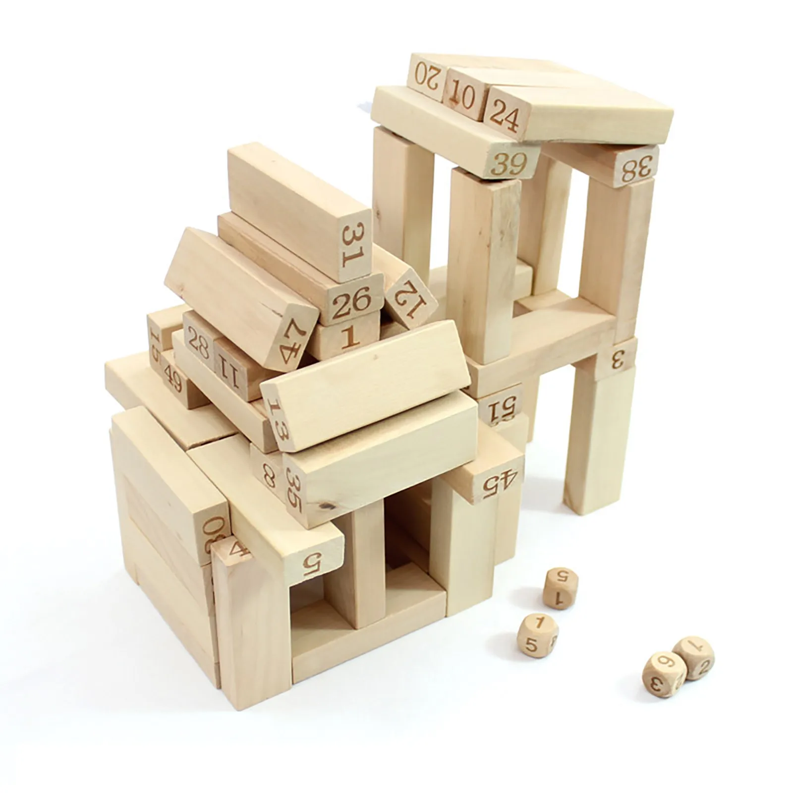 

Montessori Digital Jenga Puzzle Three-dimensional High-rise Stacked Building Block Wower Parent-child Board Game Children's Toys