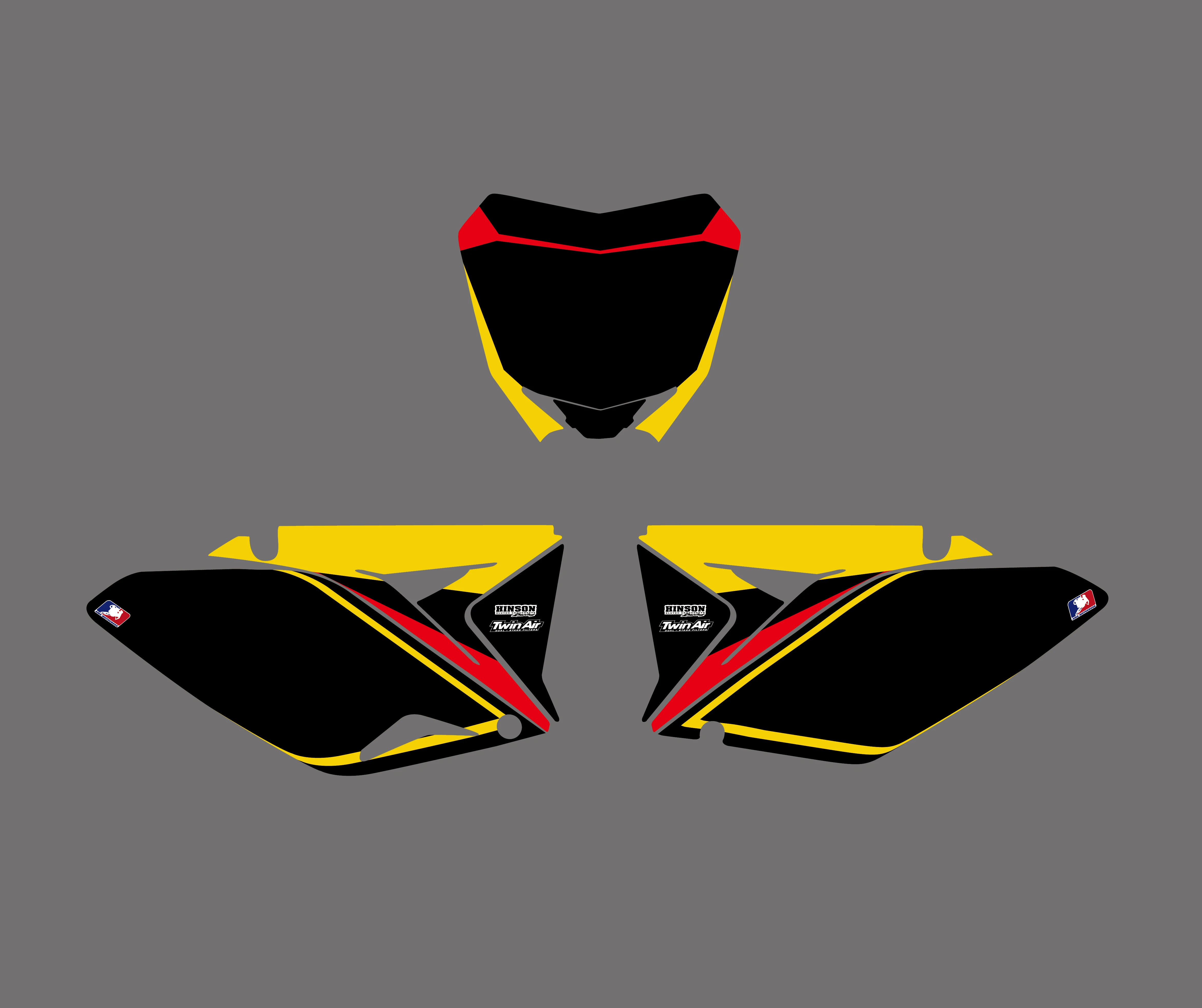 0124 желтая новая команда графики и фоны наклейки Наборы наклеек для Suzuki RMZ250 RMZ 250 2010