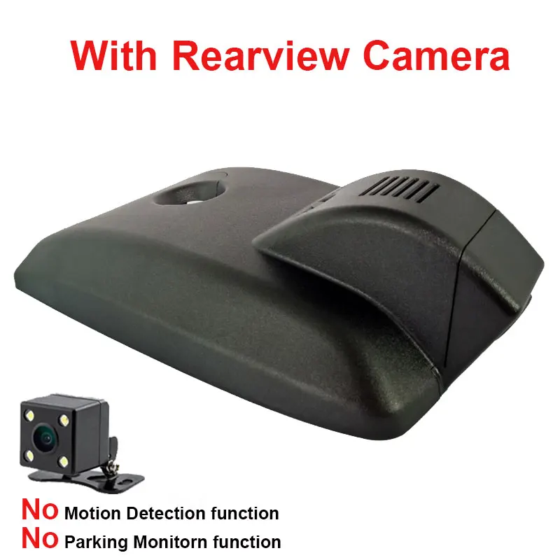 With Rear Lens Kampacar Автомобильный видеорегистратор HD 1080P видеорегистратор ios/android Wifi видео рекордер двойной объектив заднего вида для Toyota Camry XV70 видеорегистраторы - Название цвета: With Rear Lens