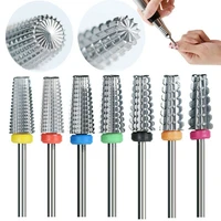 nail drill bit two way rotate use for both left and right hand nail carbide 5 in 1 bit fast remove acrylic hard gel 332 shank