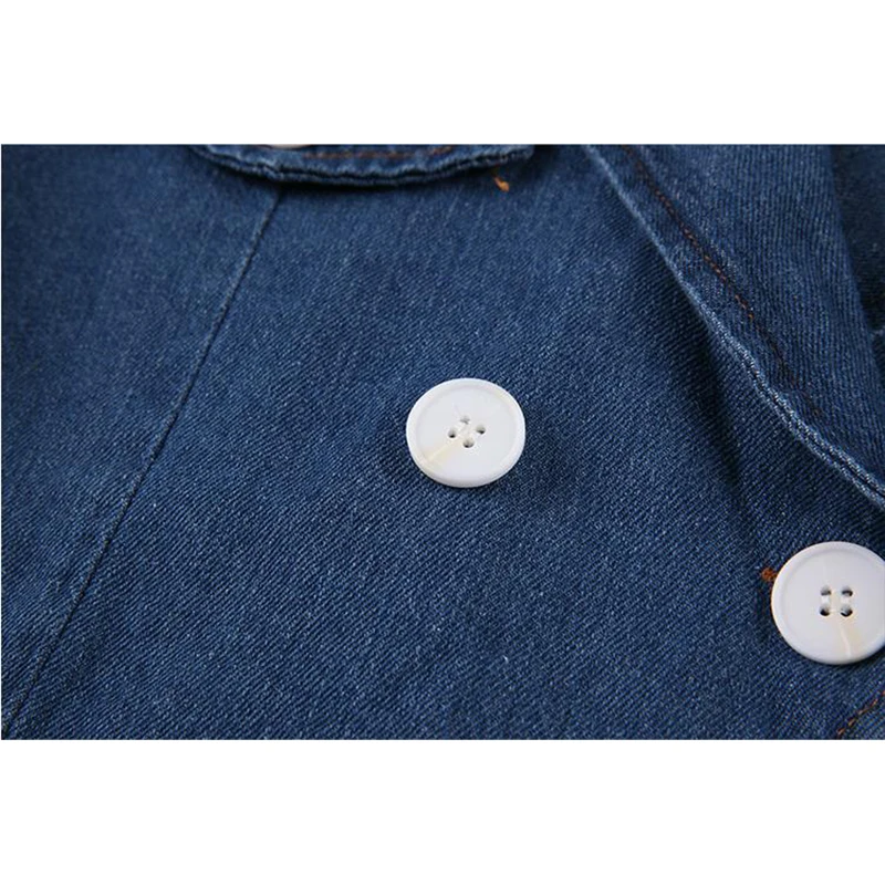 

Summer Casual Cropped Sleeve Denim Shirt For Women 2021 V Neck Double-Breasted Short Sleeve Sexy Ladies Denim Blouse Or Tops