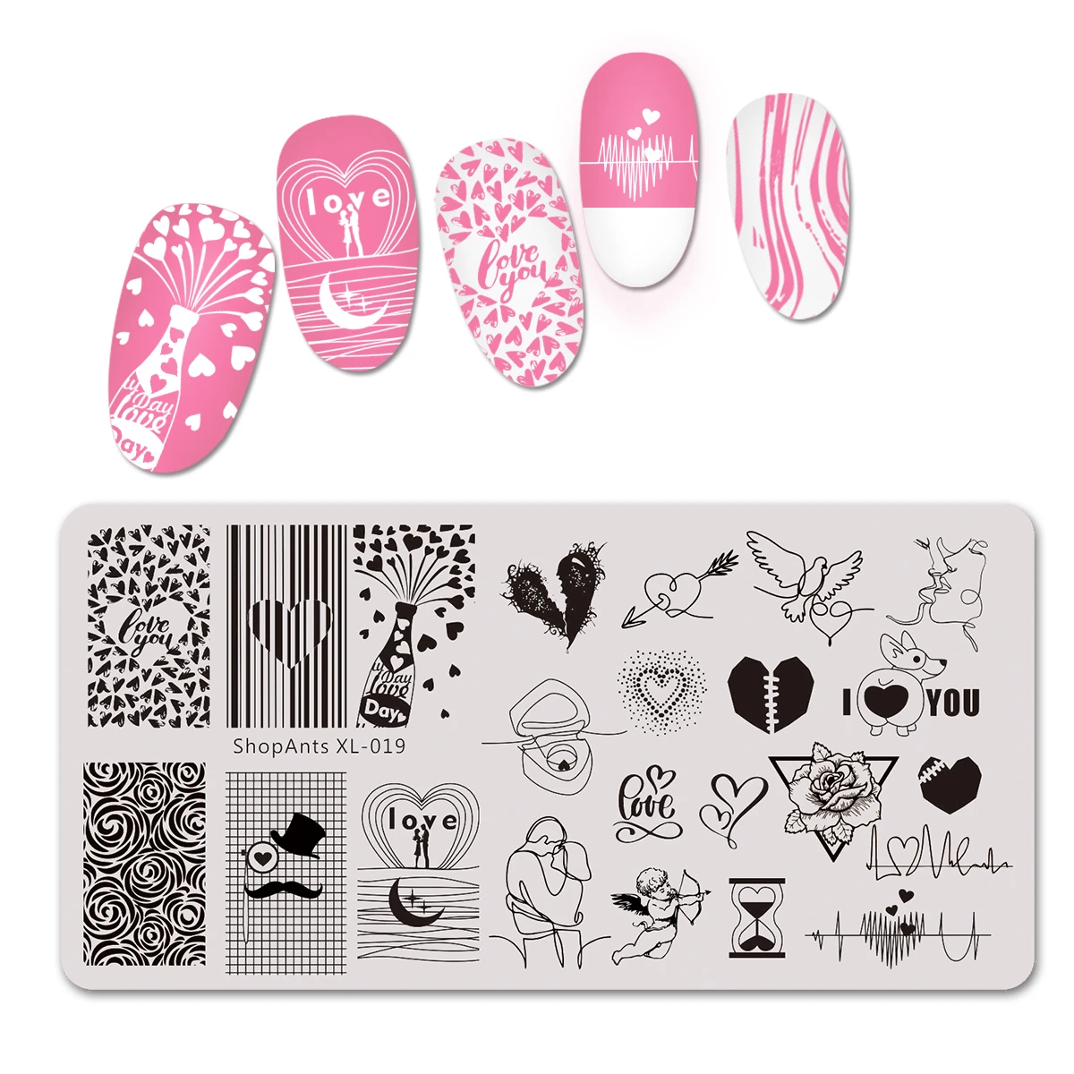 День Святого Валентина искусственный ноготь любовь и поцелуй празднование