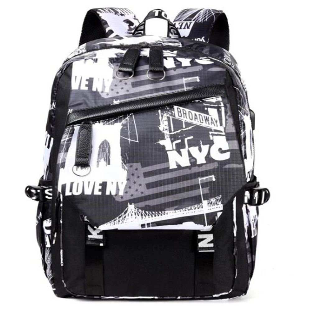 Men Fashion Backpack Anti-theft Mens Women USB Charger Port Waterproof Bag Laptop Notebook Leisure y28 | Багаж и сумки