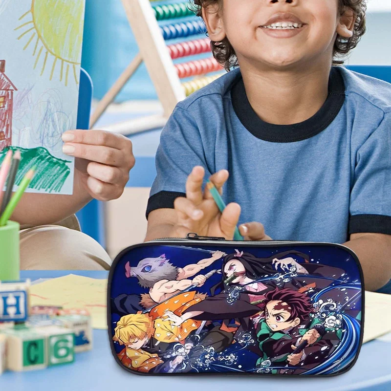 

Demon Slayer Theatrical Edition Unlimited Train Printed Pencil Case HD Poster Graphic Printed Student Pencil Case