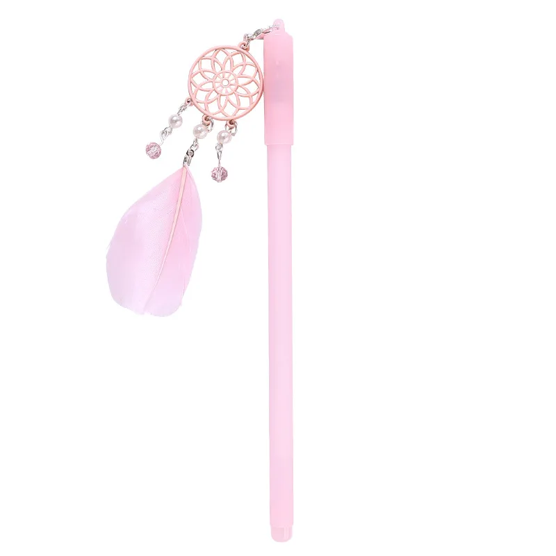 Милый кулон в виде пера гелевые ручки прекрасный студентов пишущих кавайные школьные канцелярские