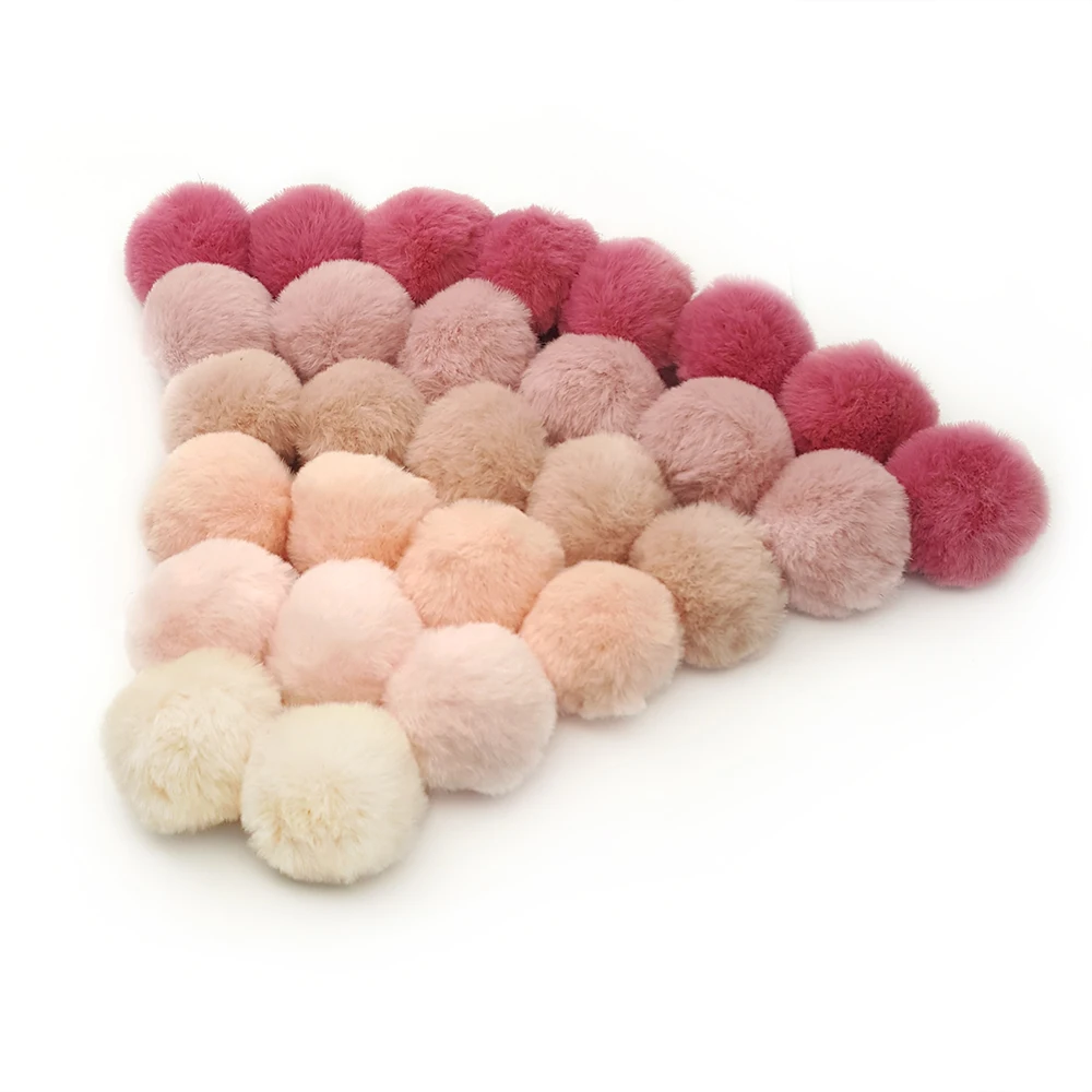 

Lavida F64 4pcs 4cm Soft Faux Rabbit Fur Ball Pompoms/Jewelry Accessories/Diy Materials For Scarf Hats Keychain Bag Pendant