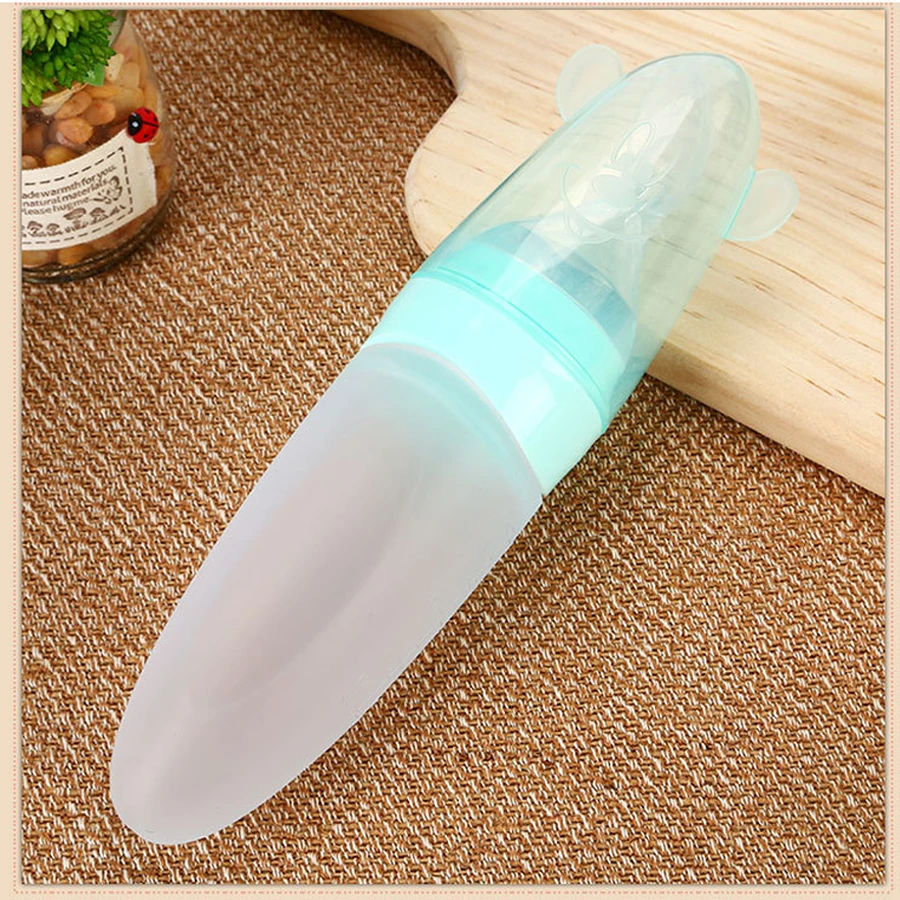 Розовая силиконовая ложка Amboch для кормления лидер продаж детская бутылочка