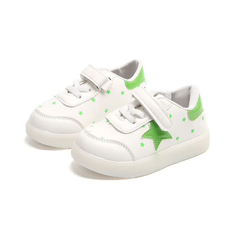 Весенне Осенняя детская обувь для мальчиков и девочек 2020 Новые блестящие уличные