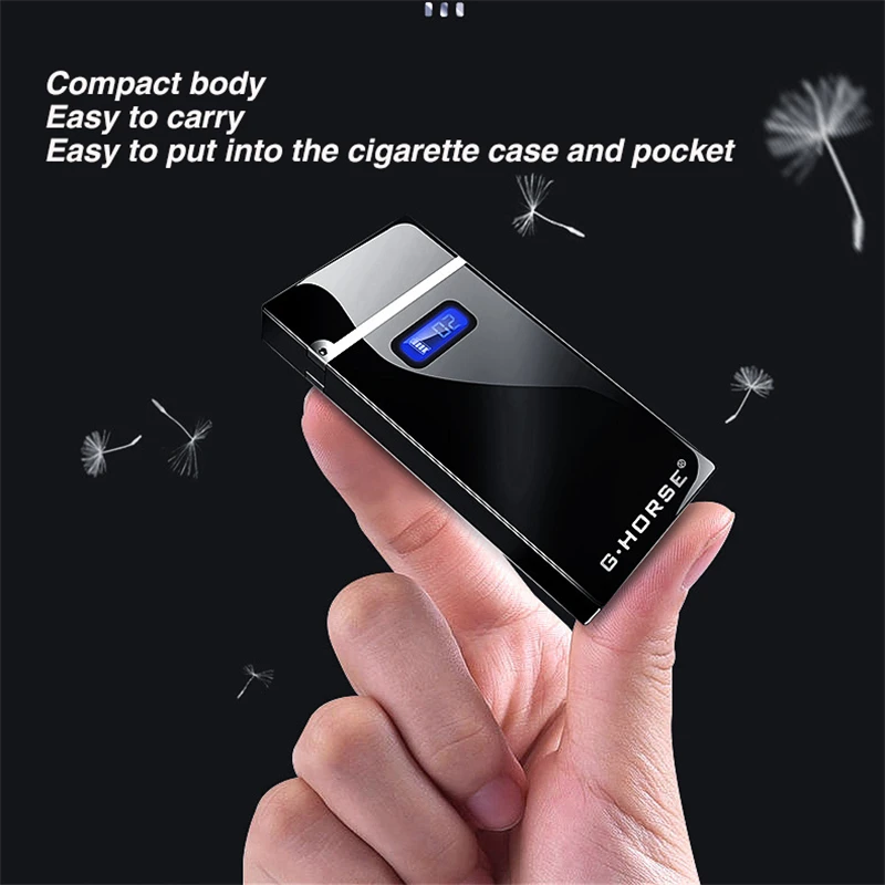 Электрическая ветрозащитная USB-зажигалка с цифровым дисплеем мощности новинка